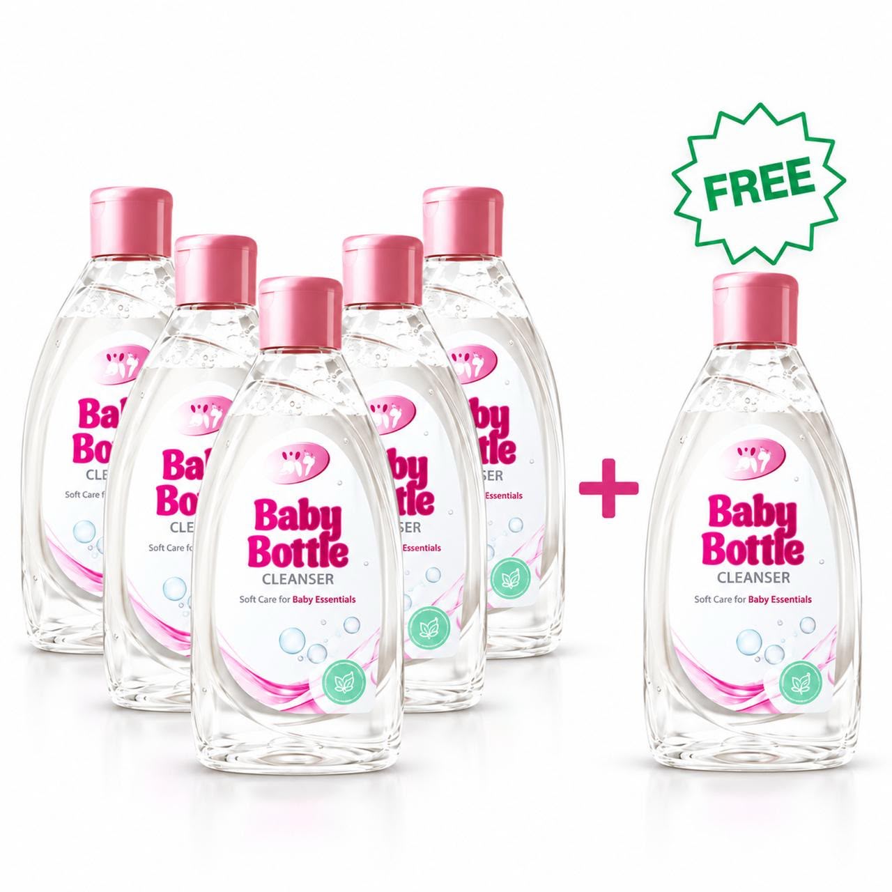 Baby Bottle Cleanser Pink (5+1 Free Pack)
