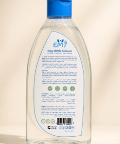 EM7 Baby Bottle Cleanser Blue back label